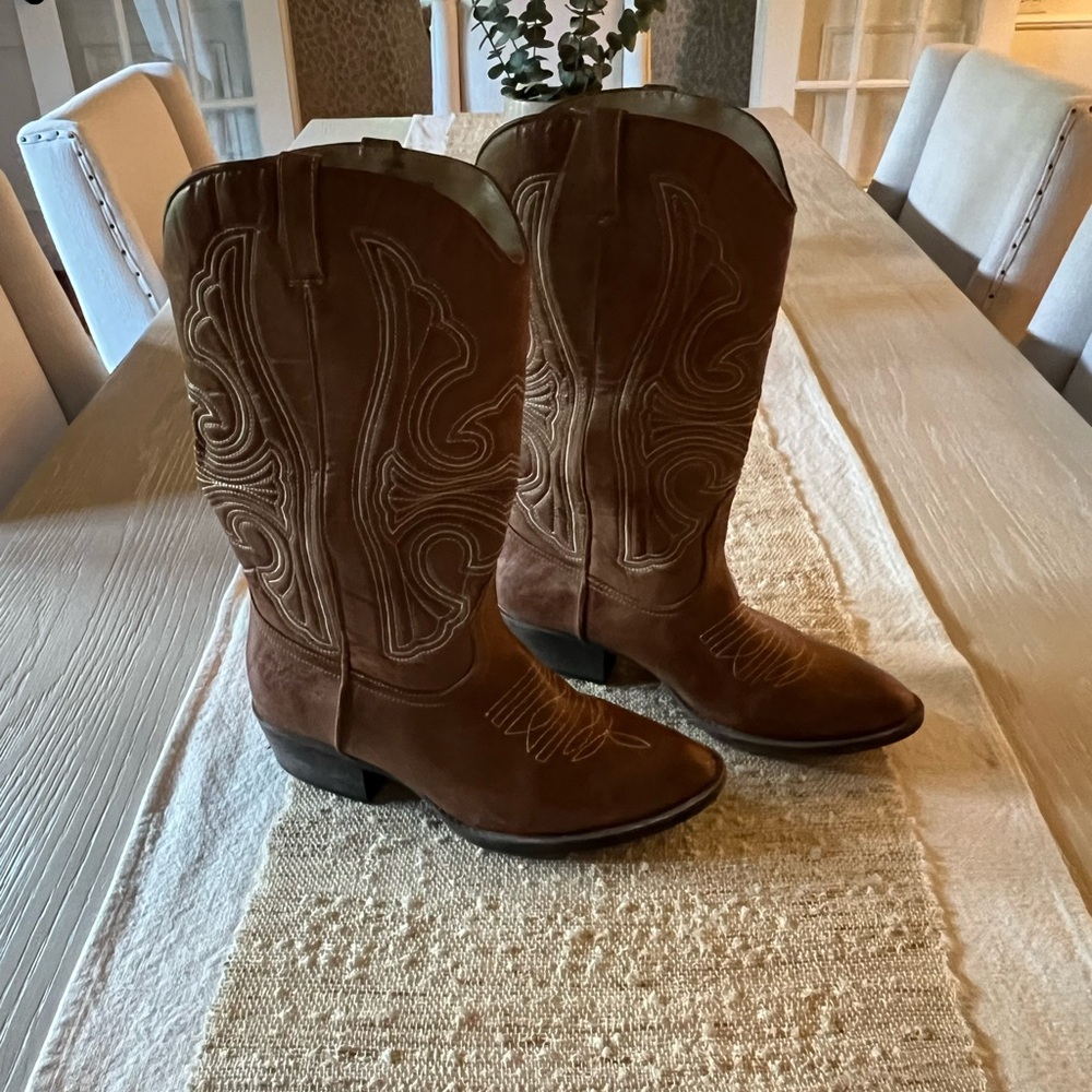 Classic Brown Women's Western Cowboy Boots